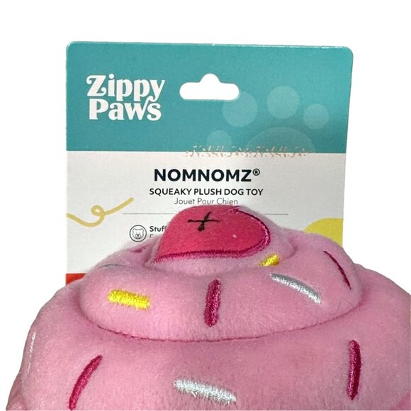 Lot of 3 Plush Dog Toys Bark Turkey Zippy Paws Cupcake PetMate Fish All Squeak - Picture 5 of 11